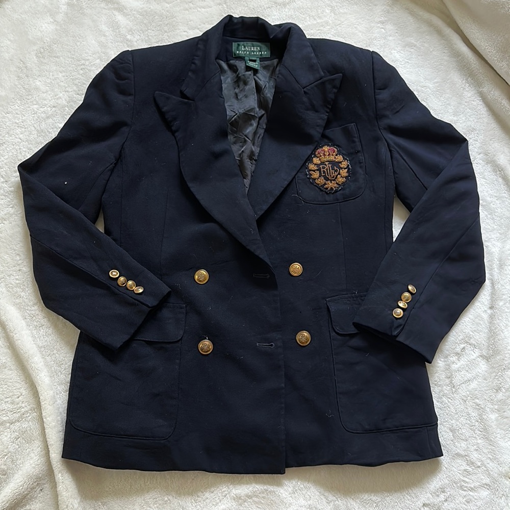 rare Ralph Lauren blazer in navy blue